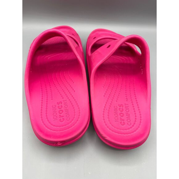 Crocs Slide‎ Sandals Womens Size 11 Pink Comfort Slip On - Picture 3 of 4